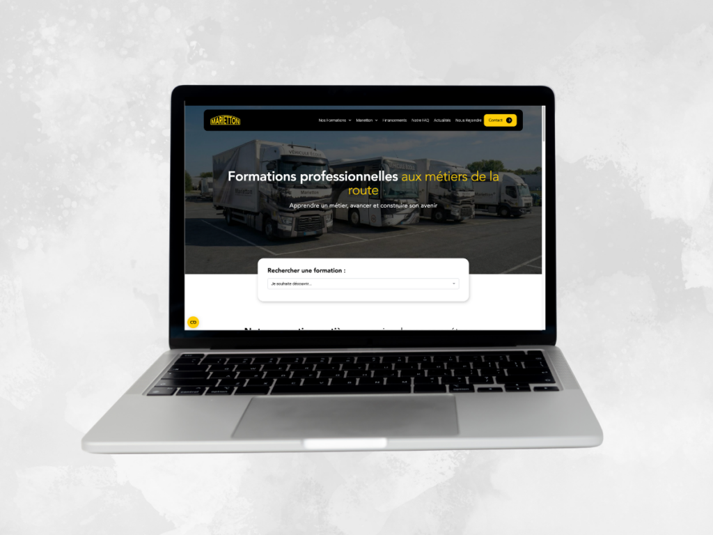 Refonte du site internet Marietton Pro par Plume&Muse