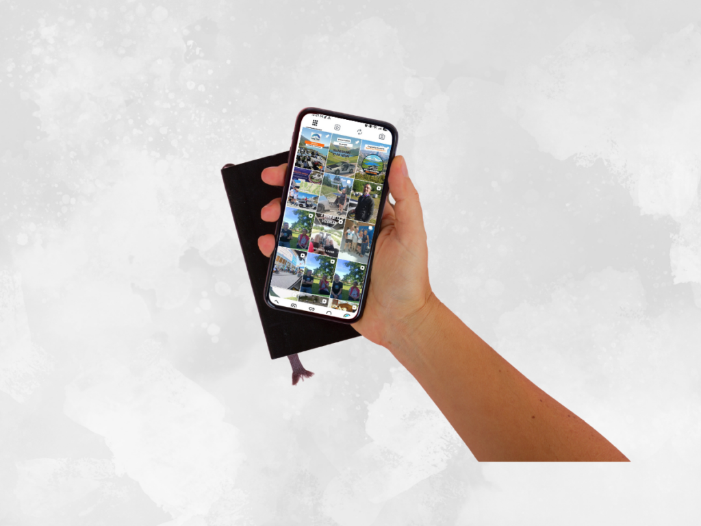 Compte Instagram VéLorean affiché sur un smartphone
