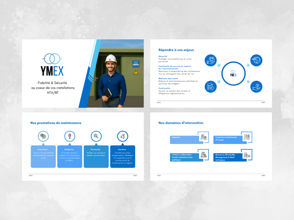 Présentation commerciale réalisée pour YMEX