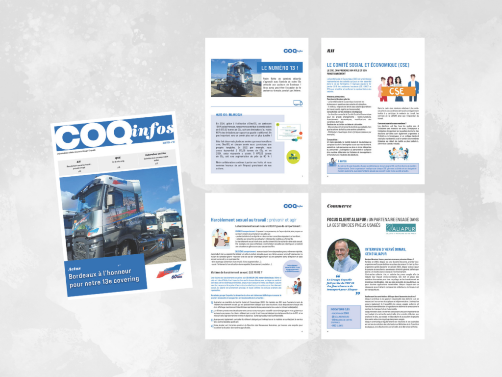 Journal interne COQ Infos réalisé pour le Groupe Coquelle